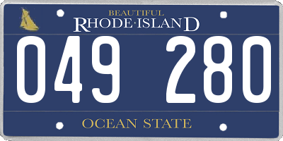 RI license plate 049280