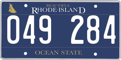 RI license plate 049284