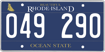 RI license plate 049290