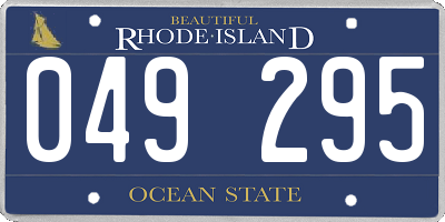 RI license plate 049295