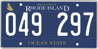 RI license plate 049297