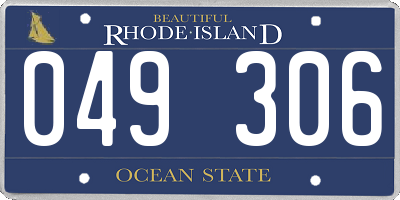 RI license plate 049306