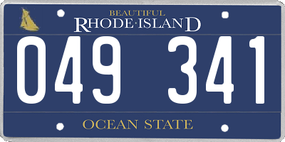 RI license plate 049341