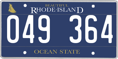 RI license plate 049364