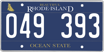 RI license plate 049393