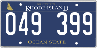 RI license plate 049399