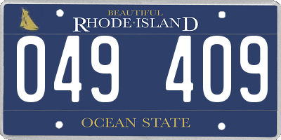 RI license plate 049409