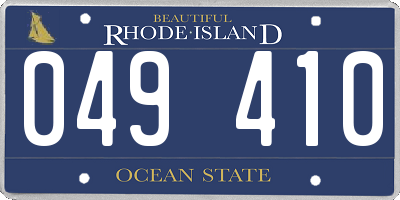 RI license plate 049410