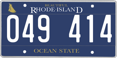 RI license plate 049414