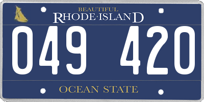 RI license plate 049420