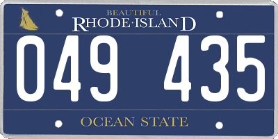 RI license plate 049435