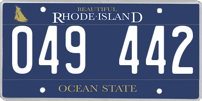 RI license plate 049442