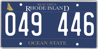 RI license plate 049446