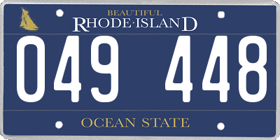 RI license plate 049448