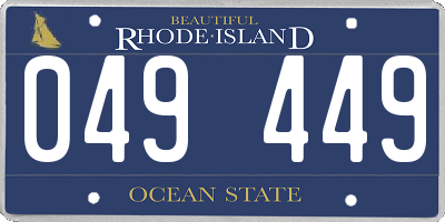 RI license plate 049449