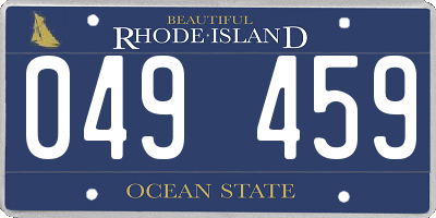 RI license plate 049459