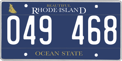 RI license plate 049468