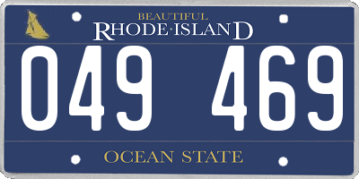RI license plate 049469