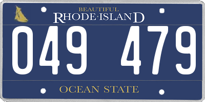 RI license plate 049479