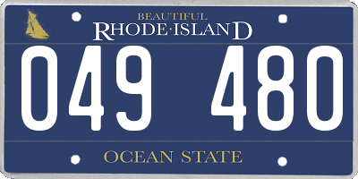 RI license plate 049480