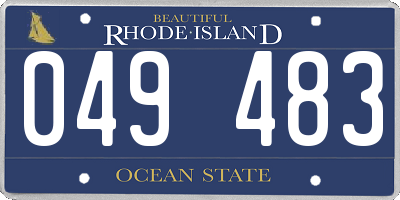 RI license plate 049483