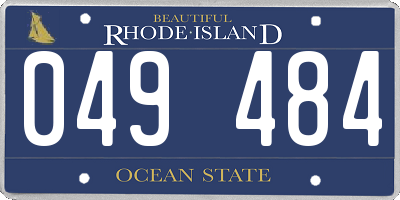 RI license plate 049484