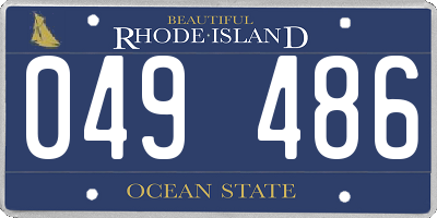 RI license plate 049486