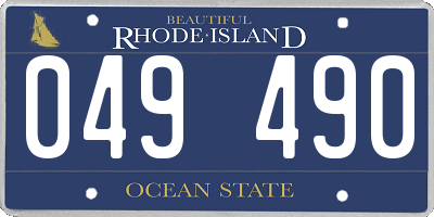 RI license plate 049490