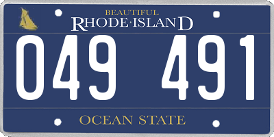 RI license plate 049491