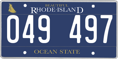 RI license plate 049497