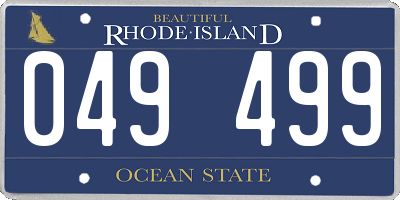 RI license plate 049499