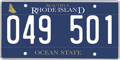 RI license plate 049501