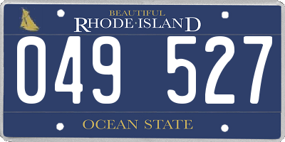 RI license plate 049527