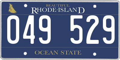 RI license plate 049529