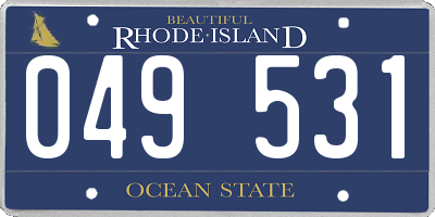 RI license plate 049531