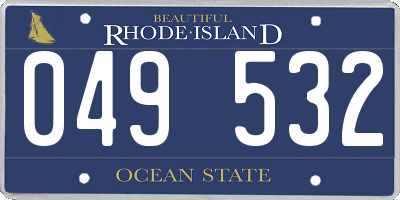 RI license plate 049532
