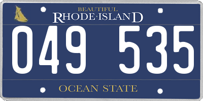 RI license plate 049535