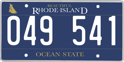 RI license plate 049541