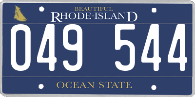 RI license plate 049544