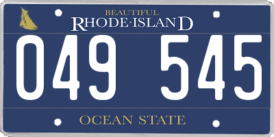 RI license plate 049545