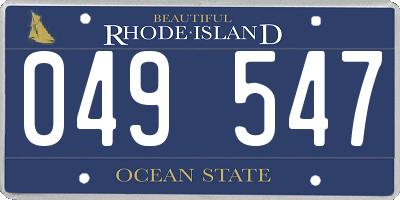 RI license plate 049547