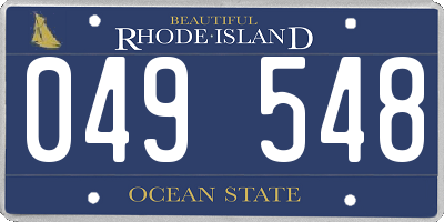 RI license plate 049548