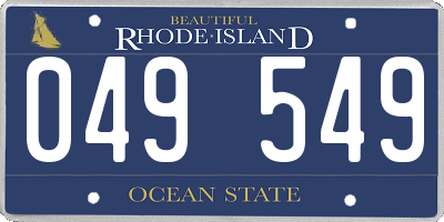 RI license plate 049549