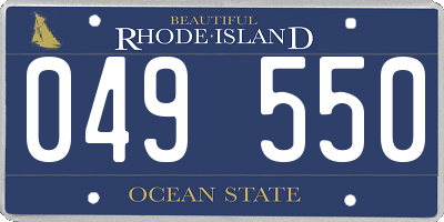 RI license plate 049550