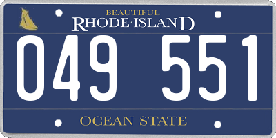 RI license plate 049551