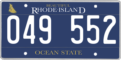 RI license plate 049552