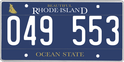 RI license plate 049553