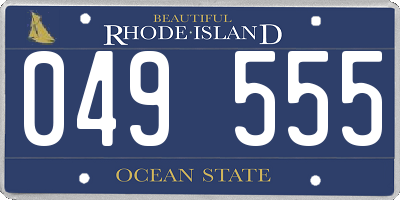 RI license plate 049555