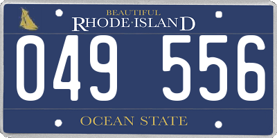 RI license plate 049556