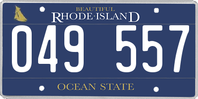 RI license plate 049557